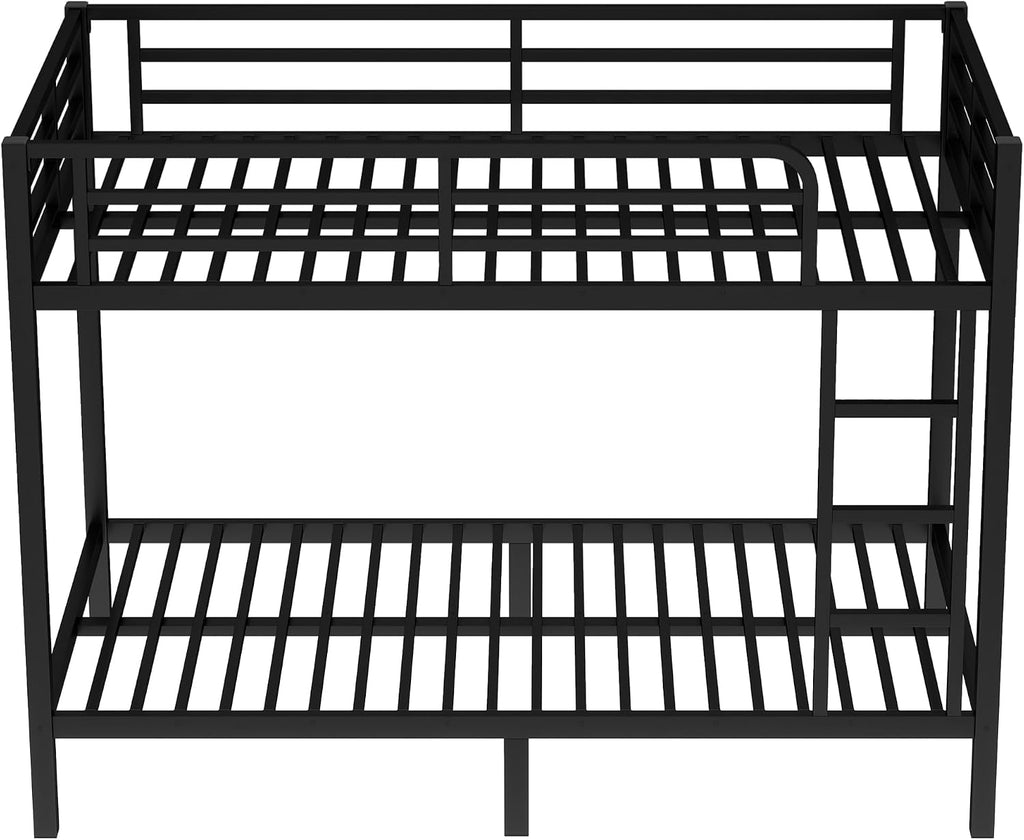 Bellemave Twin XL Over Twin XL Bunk Beds, Heavy Duty Metal Bunk Bed Frame for Kids, Adults, Black