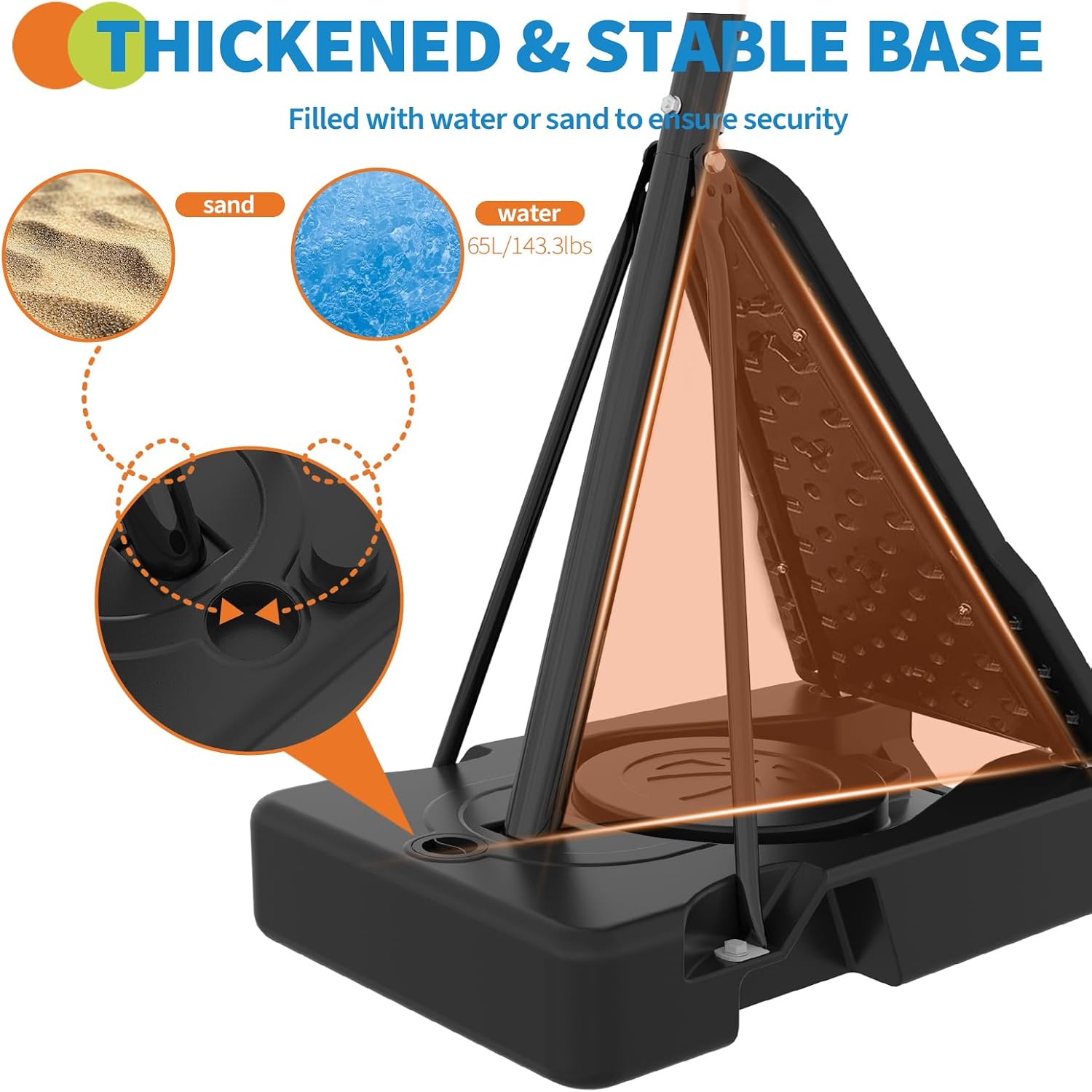 GarveeLife Basketball Hoop, 52 Inch Shatterproof PC Backboard, 4.9-10FT Height Adjustable Basketball Hoop Goal System,Mobile Stand with Wheels Weighted Base,Youth&Adults, Driveway Backyard Pool Play