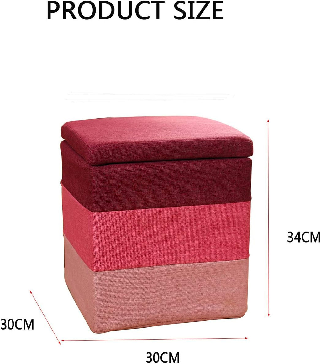BTZHY Vanity Chair,Square Makeup Dressing Stool,can Receive Upholstered Footstool,Shoe Bench Vanity Stool Piano Seat n Functional Stool Sofa Stool
