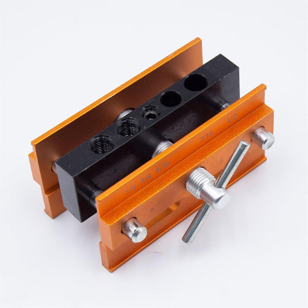 Centering Doweling Jig Kits Drill Jig for Straight Holes Biscuit Joiner Set with 6 Drill Guide Bushings Adjustable