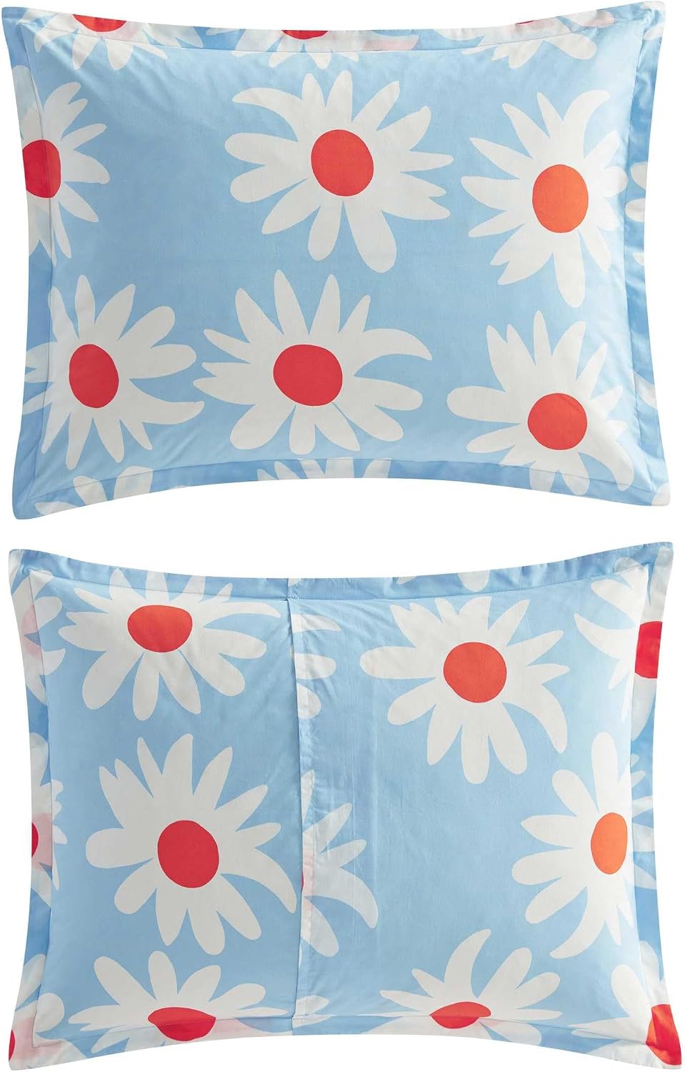 Marimekko - King Comforter Set, 100% Cotton Bedding with a Naturally Soft Feel, Lightweight for Year Round Comfort, 3 Piece Bed Set with Matching Pillowcases (Rakastaa El Rakasta Blue)