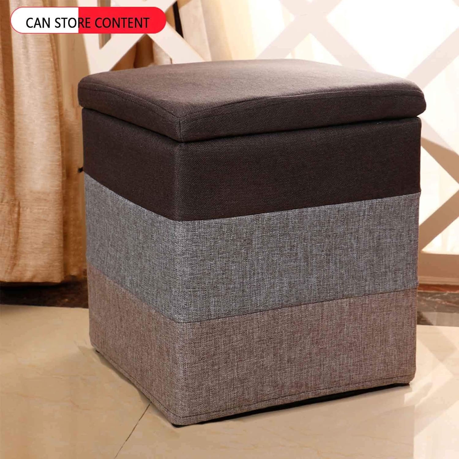 BTZHY Vanity Chair,Square Makeup Dressing Stool,can Receive Upholstered Footstool,Shoe Bench Vanity Stool Piano Seat n Functional Stool Sofa Stool