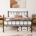 Full Size Bed Frame 14 inch Metal Platform Mattress Foundation with Headboard Footboard, Heavy Duty Full Bed Frame, No Box Spring Needed, Under Bed Storage Easy Assembly