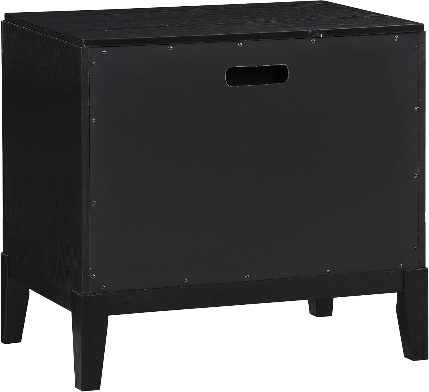 Coaster Home Furnishings Brookmead Transitional 4-Piece Bedroom Set Fabric Upholstered California King Size Panel Bed Frame 60-inch Headboard Black 224710KW-S4