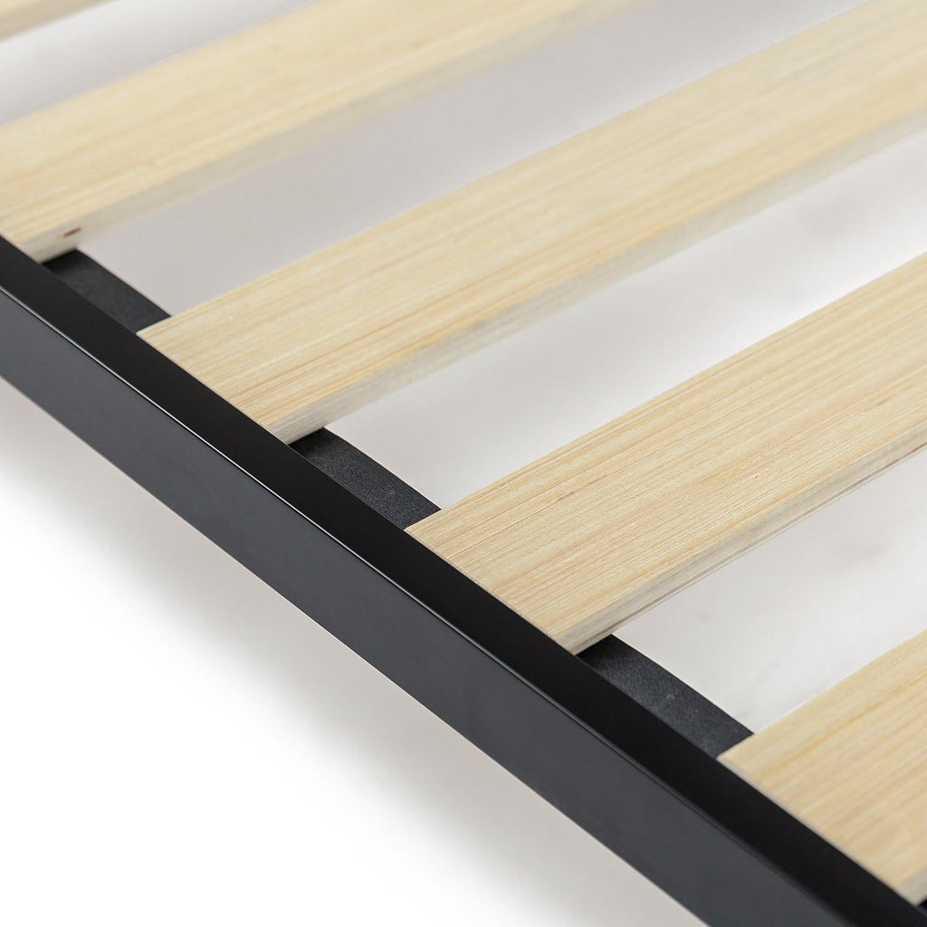 Zinus Deepak Easy Assembly Wood Slat 1.6 Inch Bunkie Board / Bed Slat Replacement, King & ZINUS Compack Metal Bed Frame / 7 Inch Support Bed Frame for Box Spring and Mattress Set, Black, King