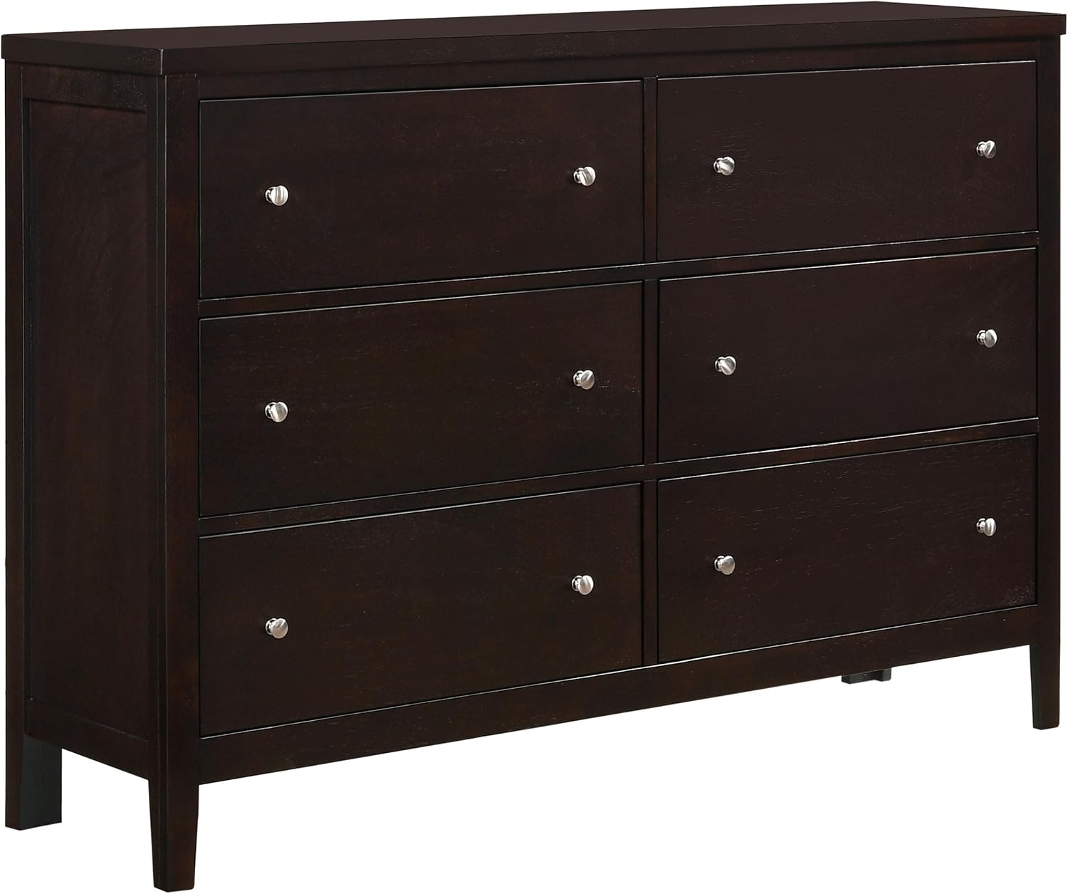Coaster Home Furnishings Carlton Contemporary 4-Piece Bedroom Set Leatherette Upholstered Eastern King Size Panel Bed Frame 51-inch Headboard Cappuccino 202091KE-S4