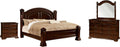HOMES: Inside + Out 4 Piece ioHOMES Randal Traditional Bed Set, California King, Cherry