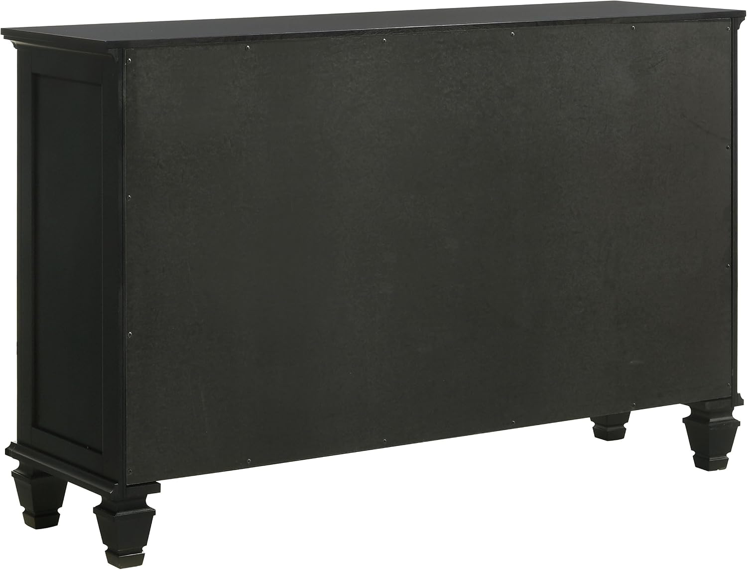 Coaster Home Furnishings Sandy Beach Coastal 4-Piece Bedroom Set Queen Size Panel Bed Frame 63-inch Headboard Black 201321Q-S4