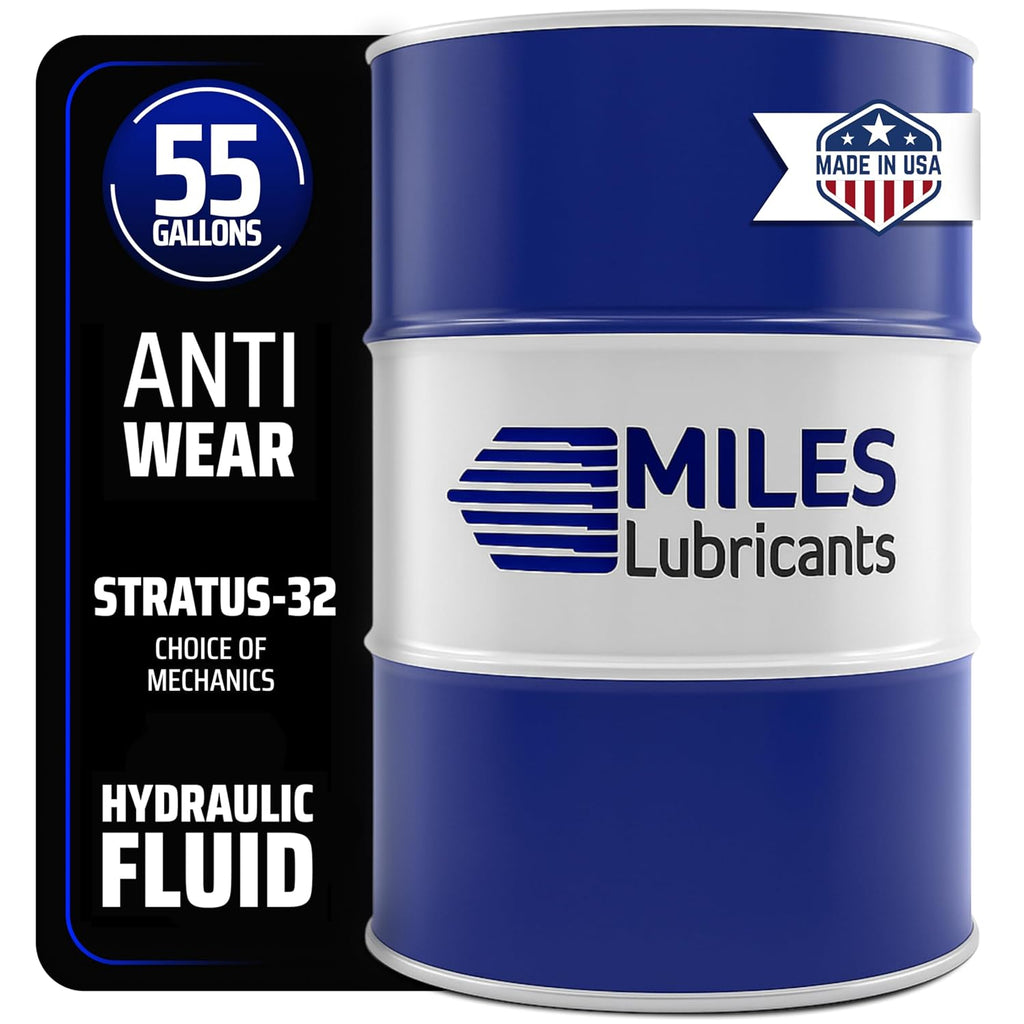 Stratus ISO 32 Anti-Wear Hydraulic Fluid Premium Quality 55 Gallon Drum Industrial Mobile Equipment High Performance Metal Preservation M0010011301