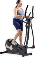 Sunny Health & Fitness Elliptical Machine with Extended Stride, Ultra Quiet 300 lbs Capacity Cross Training Cardio Fully Body Exercise for Home, Sunny Fit App Access, Optional 12' or 16' Stride Length