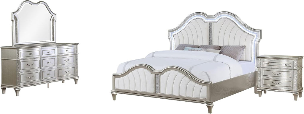 GOWE Evangeline Silver Oak 4-Piece Eastern King Bedroom Set