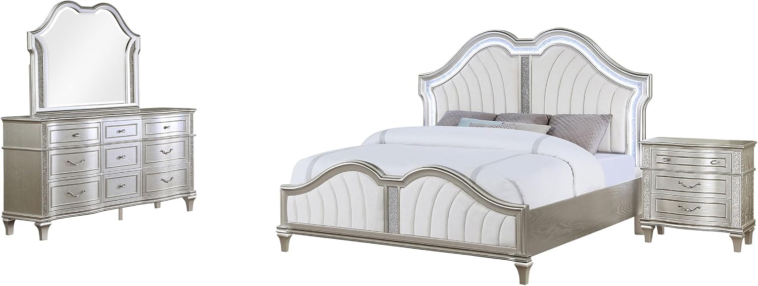 GOWE Evangeline Silver Oak 4-Piece Eastern King Bedroom Set
