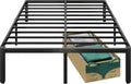 14 Inch King Bed Frame with Round Corners, Heavy Duty Metal Platform Bed Frame King Size, Noise Free, No Box Spring Needed, Easy Assembly - Sturdy and Elegant, Black