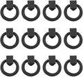 Renovators Supply Manufacturing Black Cast Iron Mission Cabinet Ring Pull Swing Handle Antique Drop Style 2 in. RSF Rust-Resistant Powder Coat Finish Pack of 12