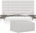 Vänt Upholstered Wall Panels - King/Cal King Size Wall Mounted Headboards - Boucle Ivory - Twin/King - Set of 4 Panels (Each Individual Panel 39'x11.5')