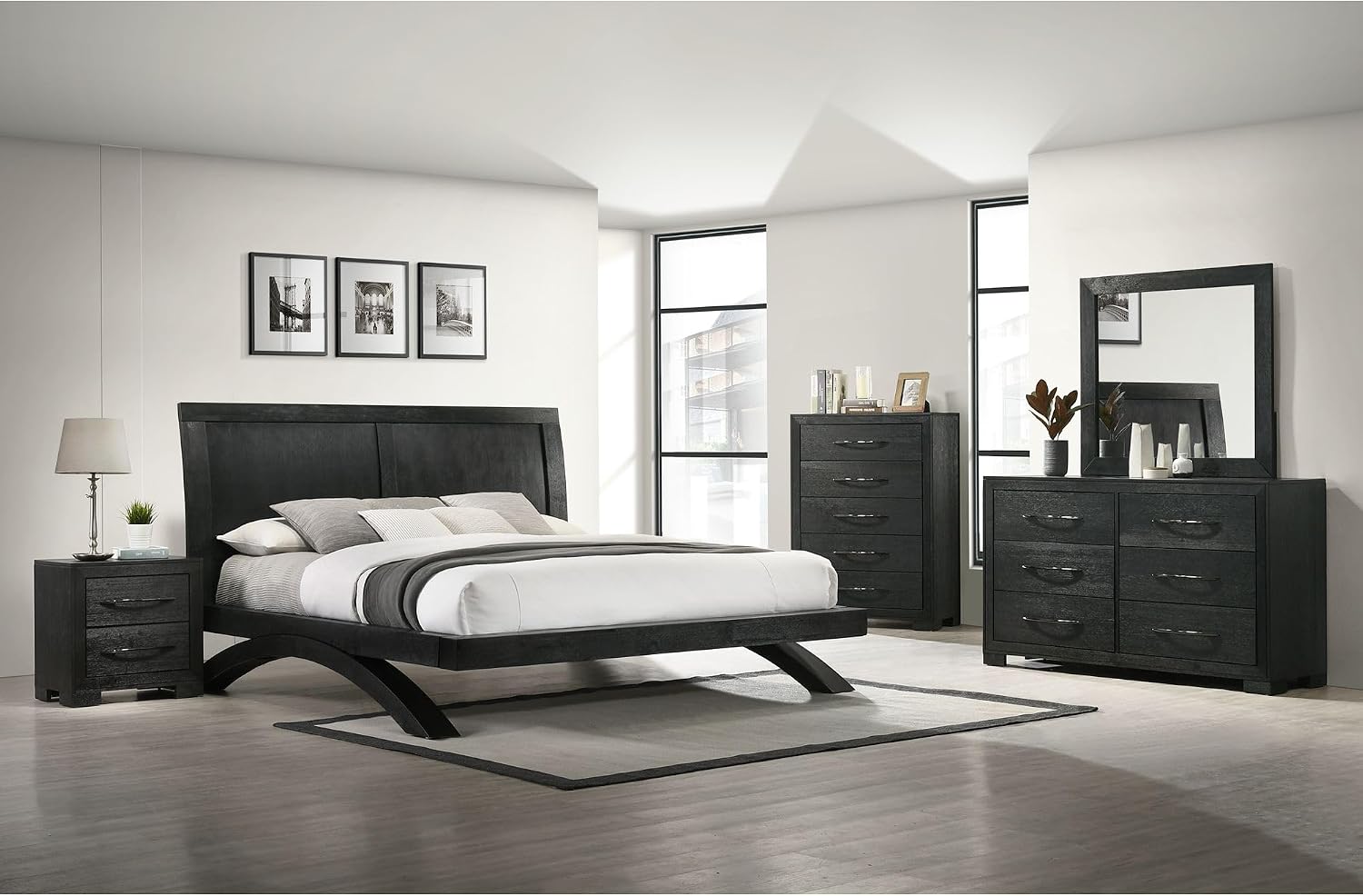 Picket House Furnishings Kenn King Panel 3PC Bedroom Set in Black