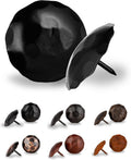 100 Pack 2' Large Round Head Clavos Decorative Nails – Black – Handmade Rustic Round Fasteners for Farmhouse Shutter, Faux Wood Beams, Barn Door, Shutters, and Gates – Ornamental Wood Accent