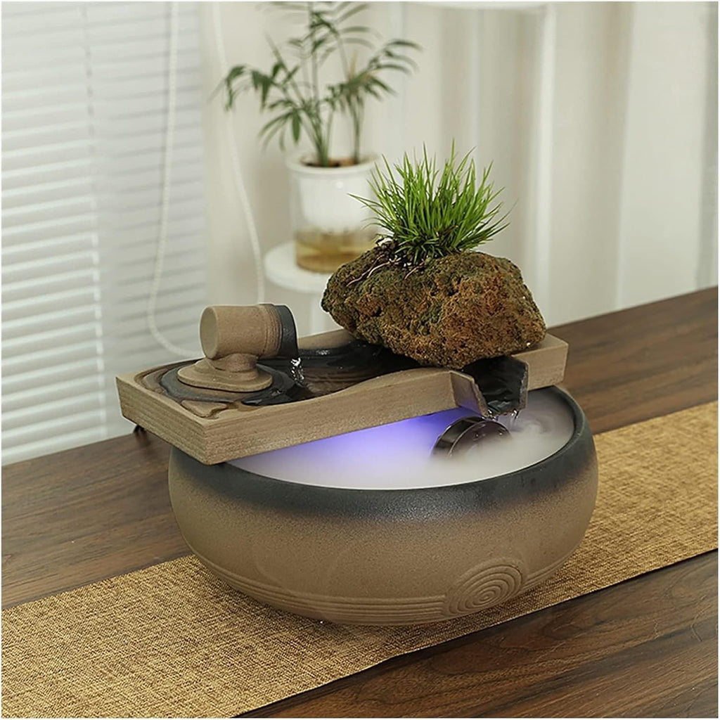 Small Indoor Water Fountain Water Features Outdoor Tabletop Fountain Indoor Relaxation Tabletop Fountain Waterfall Zen Meditation Indoor Waterfall