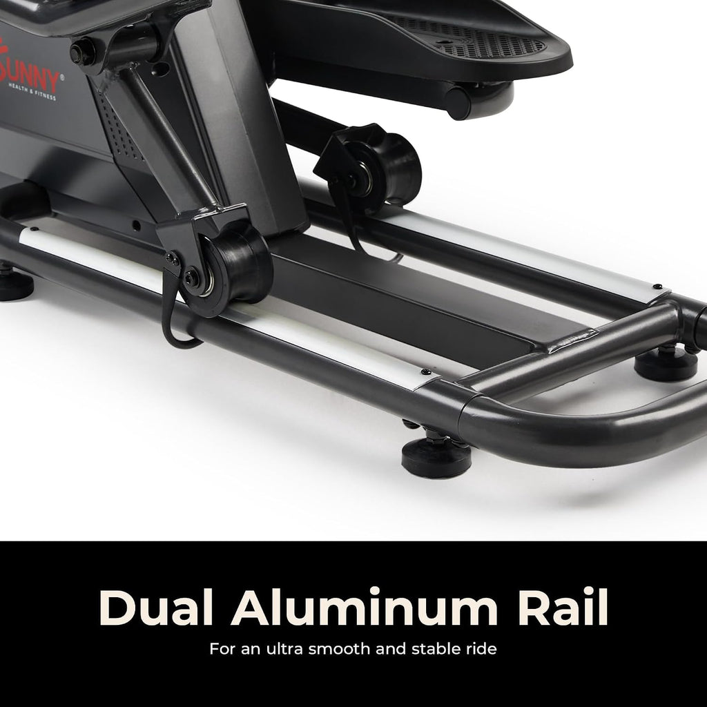 Sunny Health & Fitness Smart Upright Elliptical w/Pulse Sensor Built-in, Indoor Full-Body Cross-Training & Cardio Exercise Machine for Home, Free SunnyFit App Connection