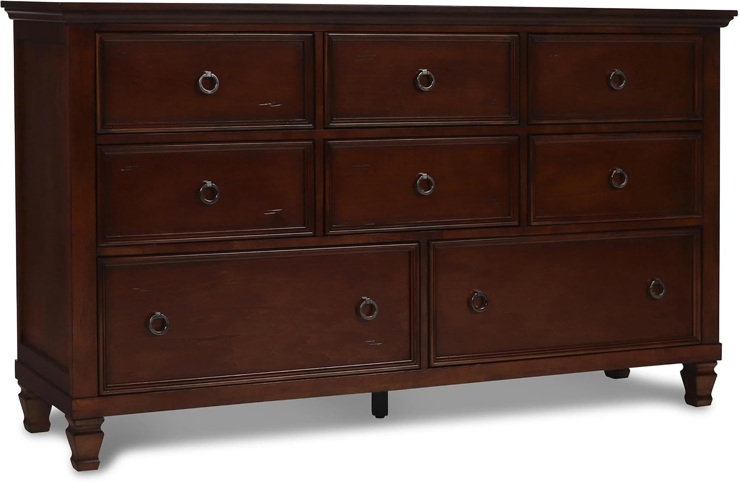 New Classic Tamarack 4-PC Wood King Bedroom Set with Nightstand in Brown Cherry