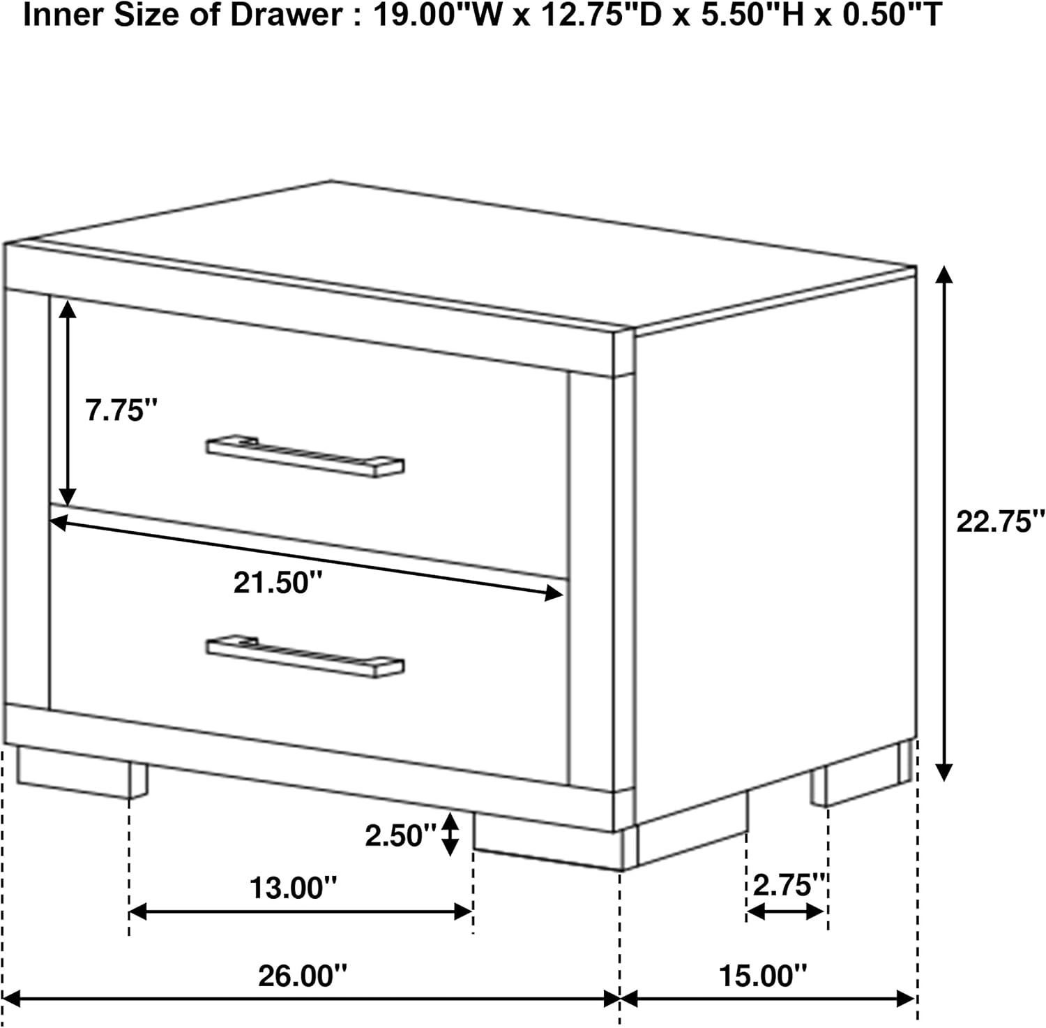 Coaster Home Furnishings Jessica Contemporary 4-Piece Bedroom Set Eastern King Size LED Storage Bookcase Bed Frame 47-inch Headboard Cappuccino 200719KE-S4