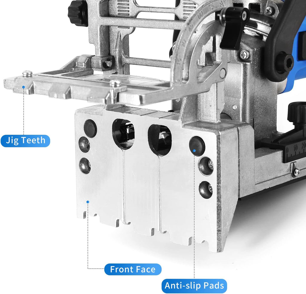 DJ710 Dual Spindle Dowel Jointer,Wood Dowels Joiner,with two 8mm and 6mm bits,Wooden Dowel Pins 80pcs,Biscuit Joiner