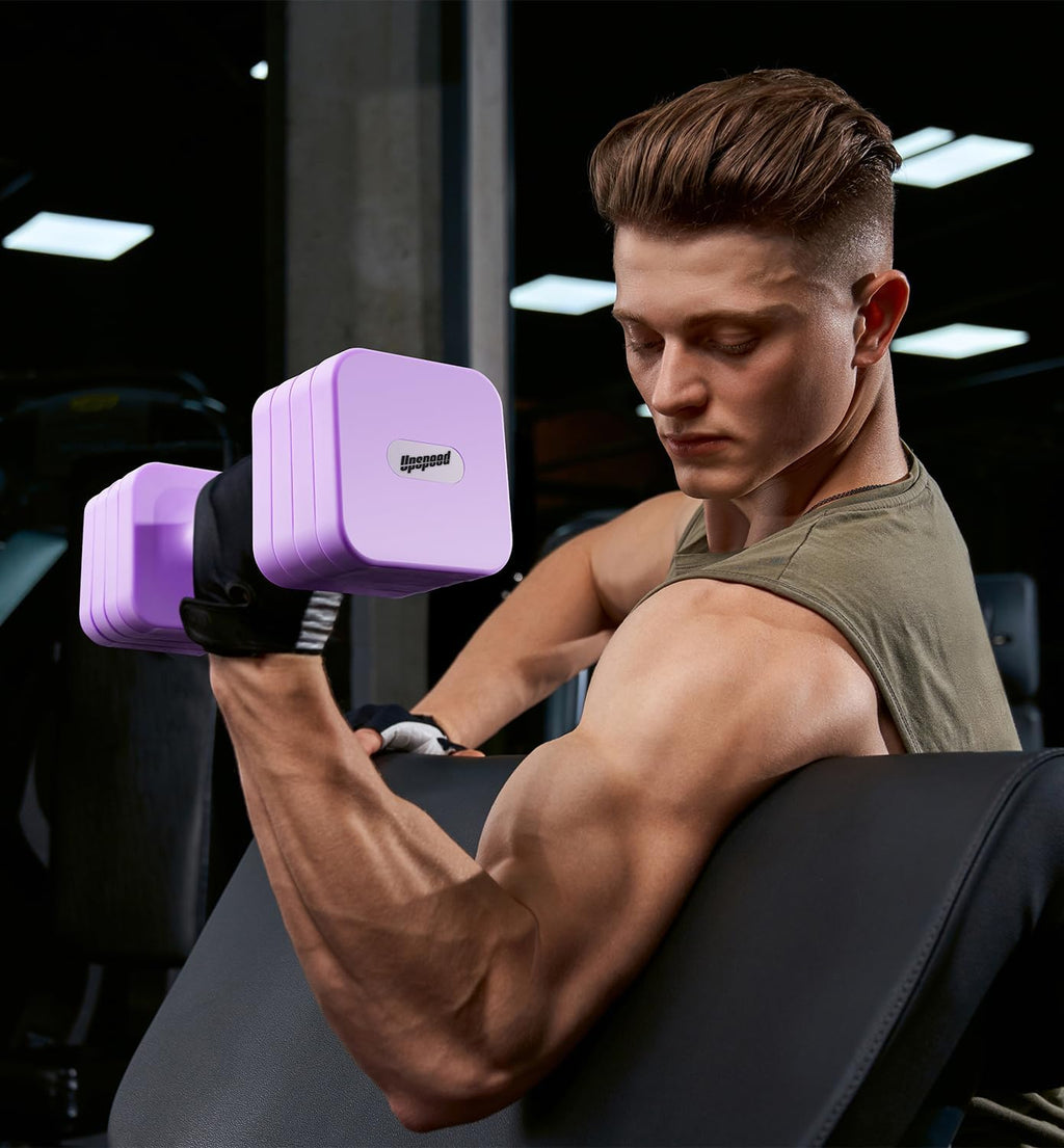 15LB 20LB 30LB 40LB 50LB Adjustable Dumbbell Set Free Weights Dumbbells Set for Women Men Hand Weights Sets Adjust Dumbbell Weight Sets for Home Gym Exercise Workout Strength Training Equipments