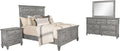 Coaster Home Furnishings Avenue Farmhouse 4-Piece Bedroom Set Eastern King Size Panel Bed Frame 68-inch Headboard Weathered Grey 224031KE-S4