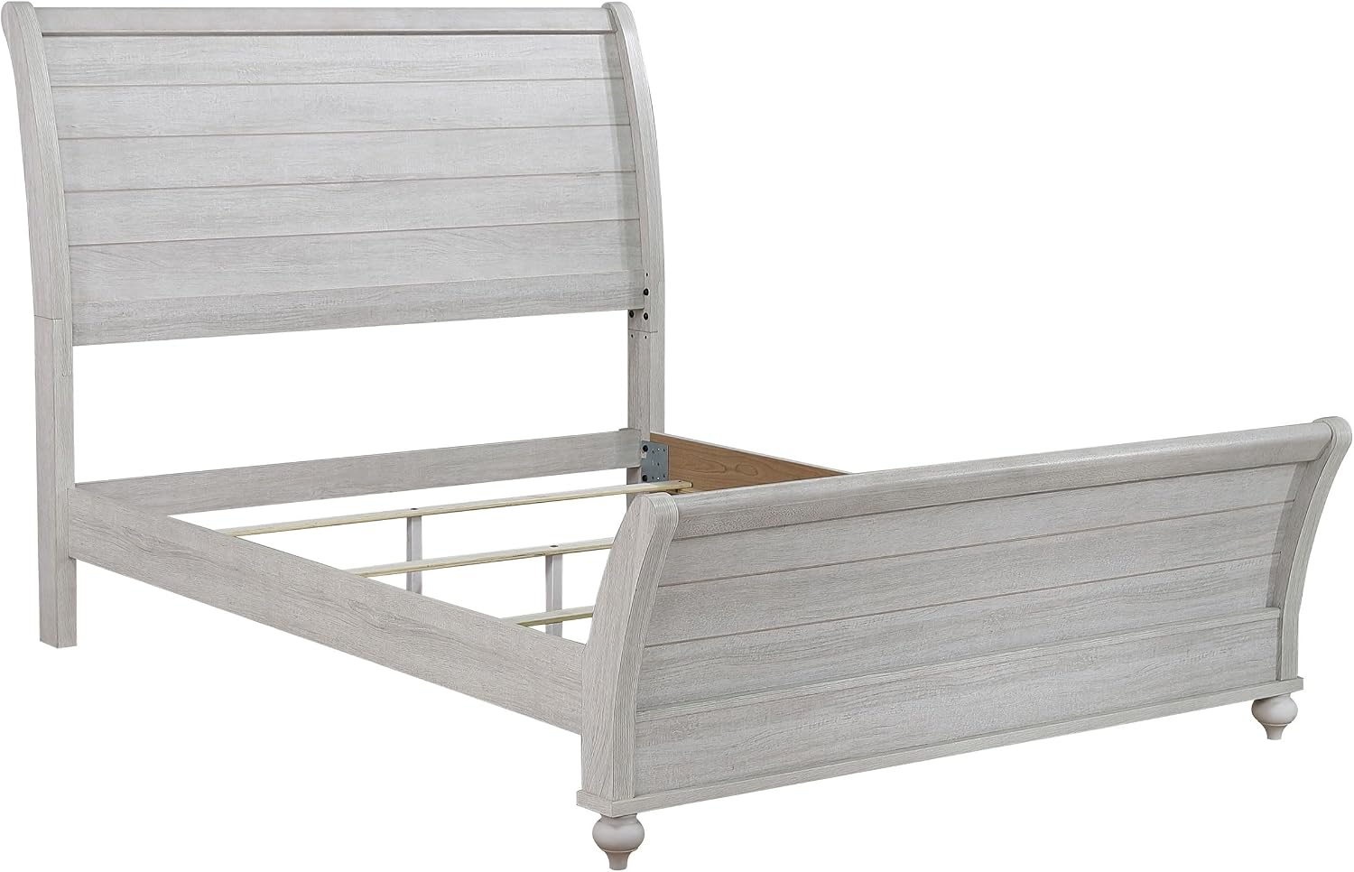 Coaster Home Furnishings Stillwood Farmhouse 4-Piece Bedroom Set California King Size Sleigh Bed Frame 55-inch Headboard Vintage Linen 223281KW-S4