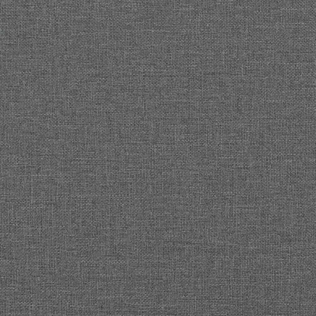 Full Bed Frame with Upholstered Platform Base Dark Gray Fabric Bedframe No Box Spring Needed Sturdy Slatted Support for Bedroom Furniture
