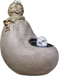 Small Indoor Water Fountain Water Features Outdoor Tabletop Fountain Rotating Ball Tabletop Fountain- Lucky Tabletop Fountain Zen Meditation Indoor