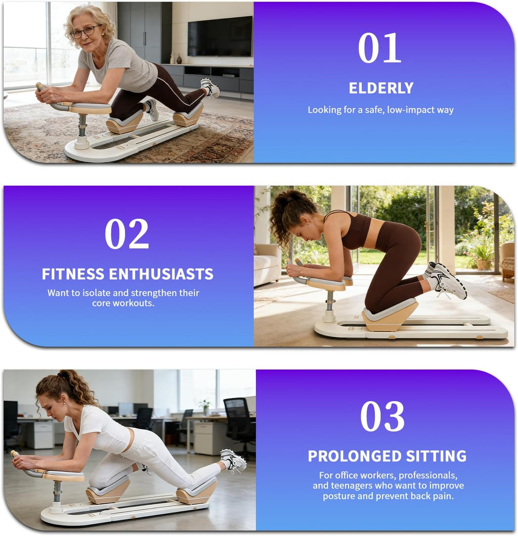 Spine Twist and Stretch Trainer, Detachable Back Stretcher Machine, Adjustable Exercise Equipment for Lower Back Pain Relief, Spine Decompression, Leg Stretching & Core Activation