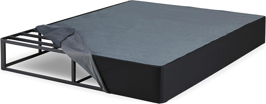 Signature Design by Ashley 10' Mattress Box Spring with Metal Foundation, Sturdy and Durable, Ready to Assemble, Parts and Tools Included, Cal King, Removable Black Fabric Cover