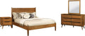 24/7 Shop at Home Chopard Contemporary Wood Bedroom Set, 4-Piece King Bedroom Set, Oak