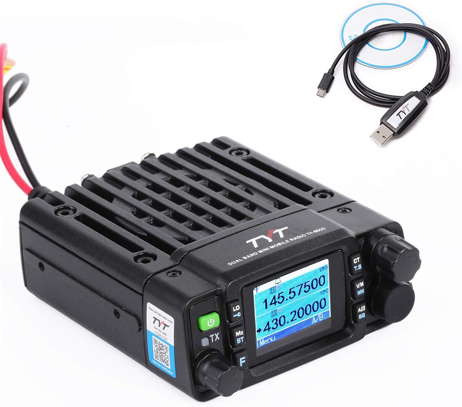 TYT TH-8600 Mini 25 Watt Dual Band Amateur Radio Base, IP67 Waterproof Radio VHF: 144-148mhz (2m) UHF:420-450mhz (70cm) Car Mobile Transceiver with Cable