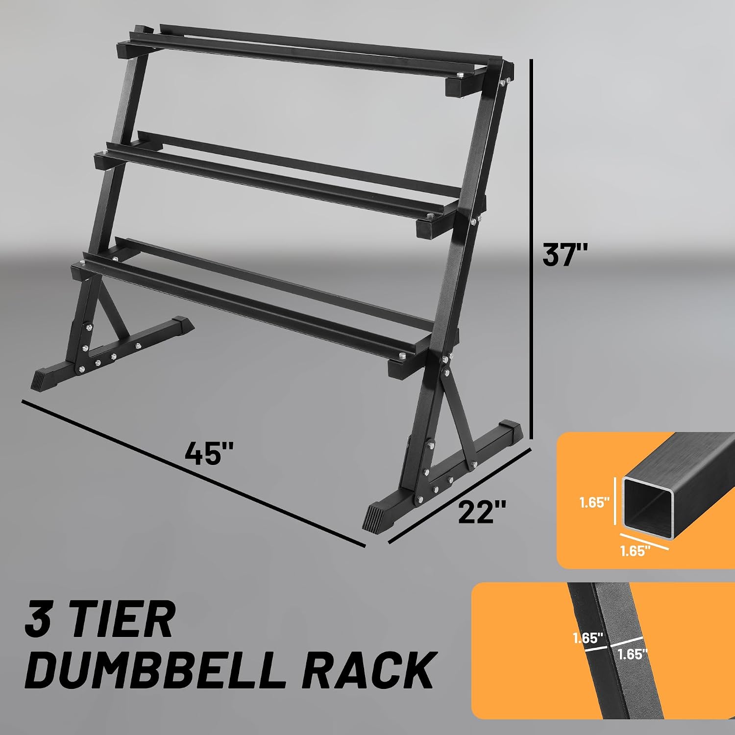 Fitvids Rubber Coated Hex Dumbbell Set with Storage Rack, 100/150/200/550 LB Hand Weight Set with Anti-Slip Grip for Home Gym