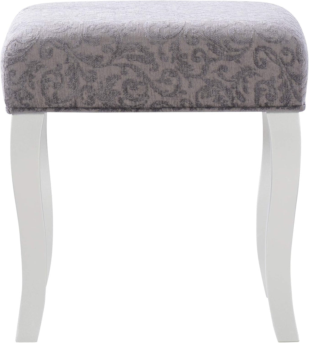 Linon Silver Harper Vanity Set, 32' W x 18' D x 46.75' H