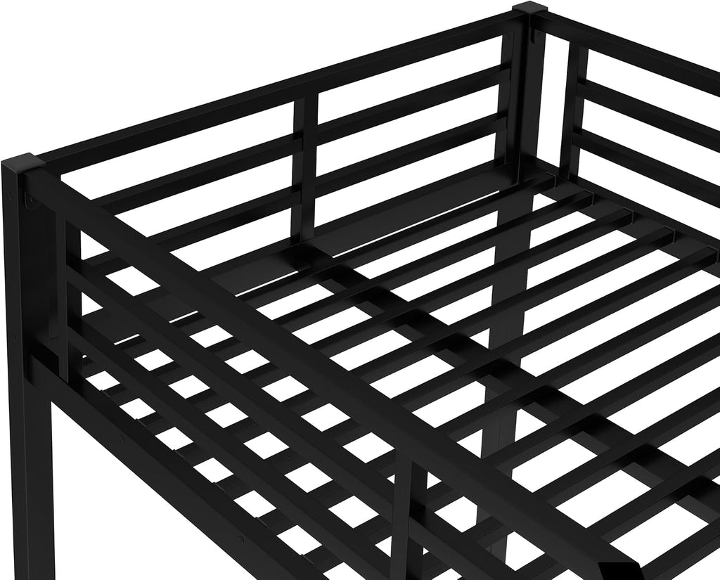 Bellemave Twin XL Over Twin XL Bunk Beds, Heavy Duty Metal Bunk Bed Frame for Kids, Adults, Black
