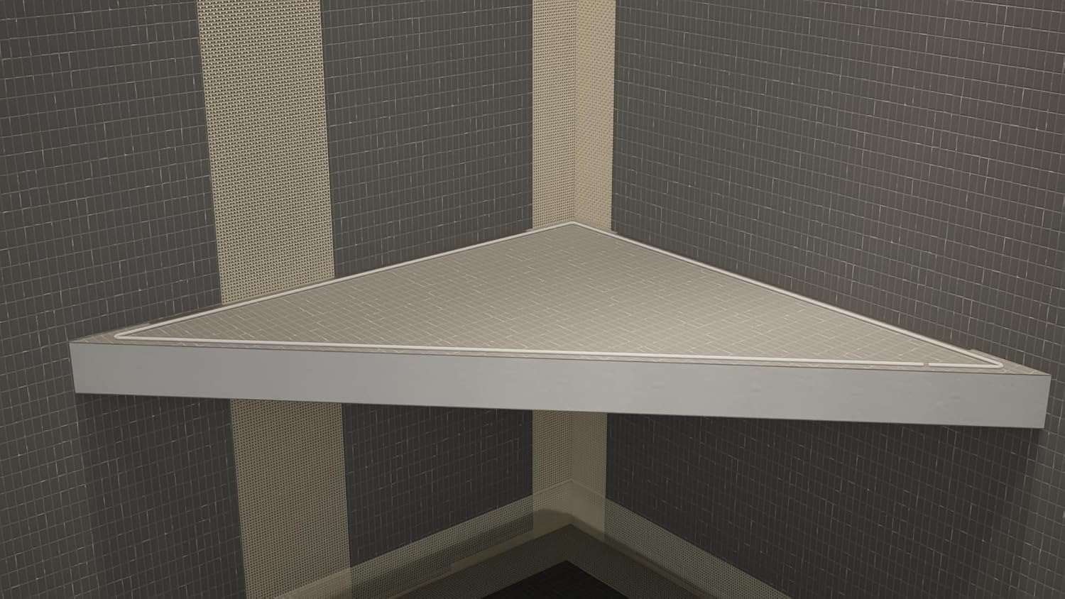 The Original Granite Bracket-The Original (24x24) Floating Corner Shower Bench- Shower Bench,Bench Seat, DIY Shower Benches,Bathroom Décor, Space Efficiency, Luxurious Feel,1 Count