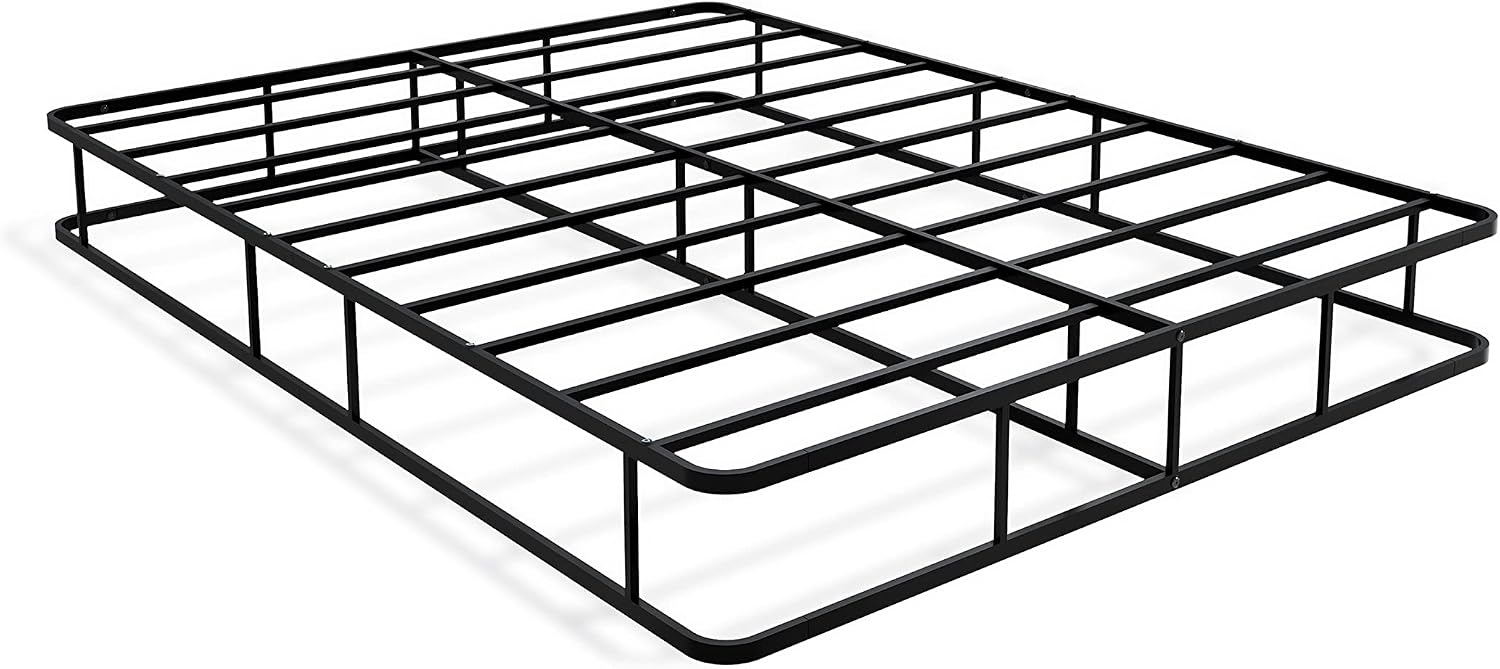 East West Furniture Dothan Traditional Metal Queen Bed Frame in Black