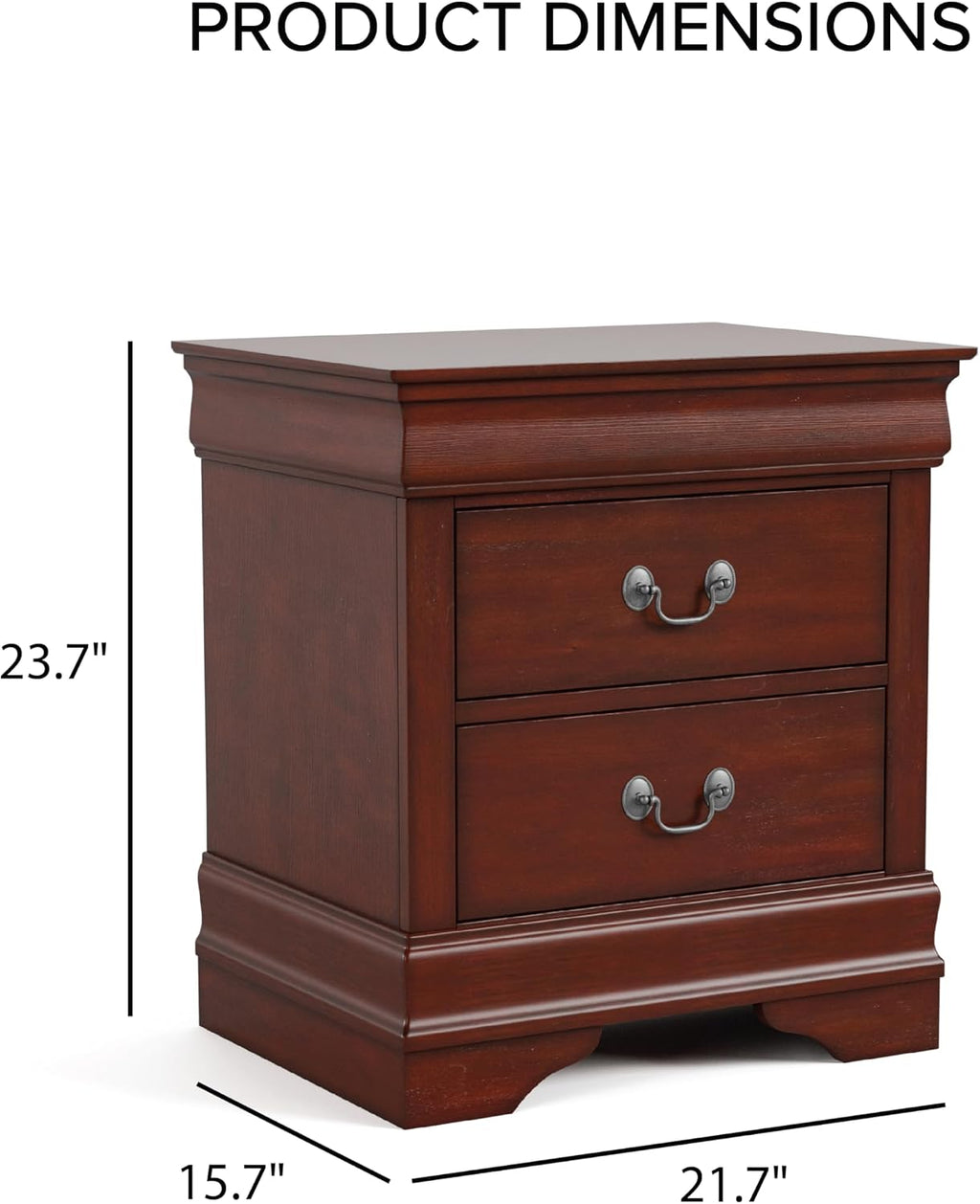 Furniture of America Arabella Traditional Solid Wood 3 Piece Bedroom Set, King Bed Frame and Nightstands Set of 2, Chic Sleigh Design Bedframe with Headboard and Footboard, Box Spring Needed, White