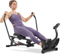 Sunny Health & Fitness Smart Compact 360° Full-Motion Rower, Low-Impact Full-Body Workout Rowing Workout Machine, Wide Motion Range & Space-Saving Design, Free SunnyFit Training App Connection