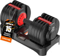 Adjustable Dumbbells Set, 10 in 1/15 in 1 Free Adjustable Weights Dumbbells Set, 25/55/52.5lbs Weights Set with Anti-Slip Handle, Fast Adjust Equipment Compact for Home Gym Strength Training