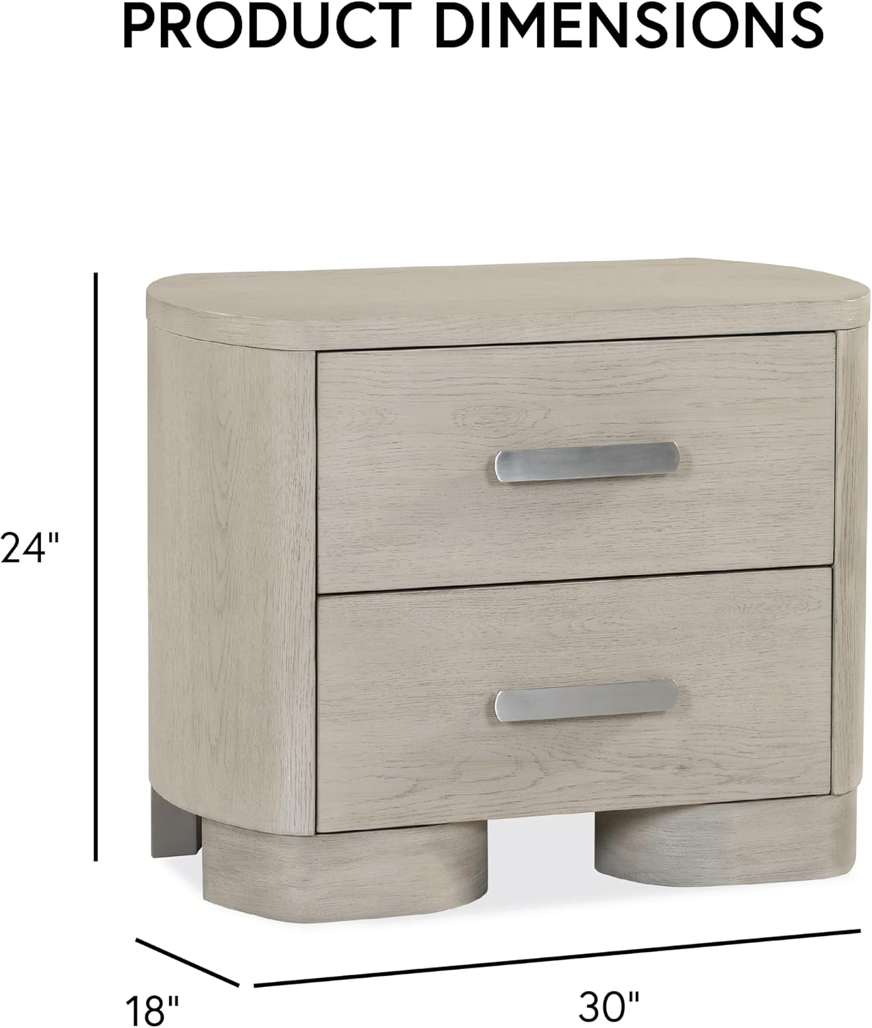Furniture of America Nainsted Modern Wood 3-Piece Bedroom Set with Padded Headboard, USB Chargers on Nightstand, Metal Slide Glides, Rounded Edges, Box Spring Needed, Queen, White Oak