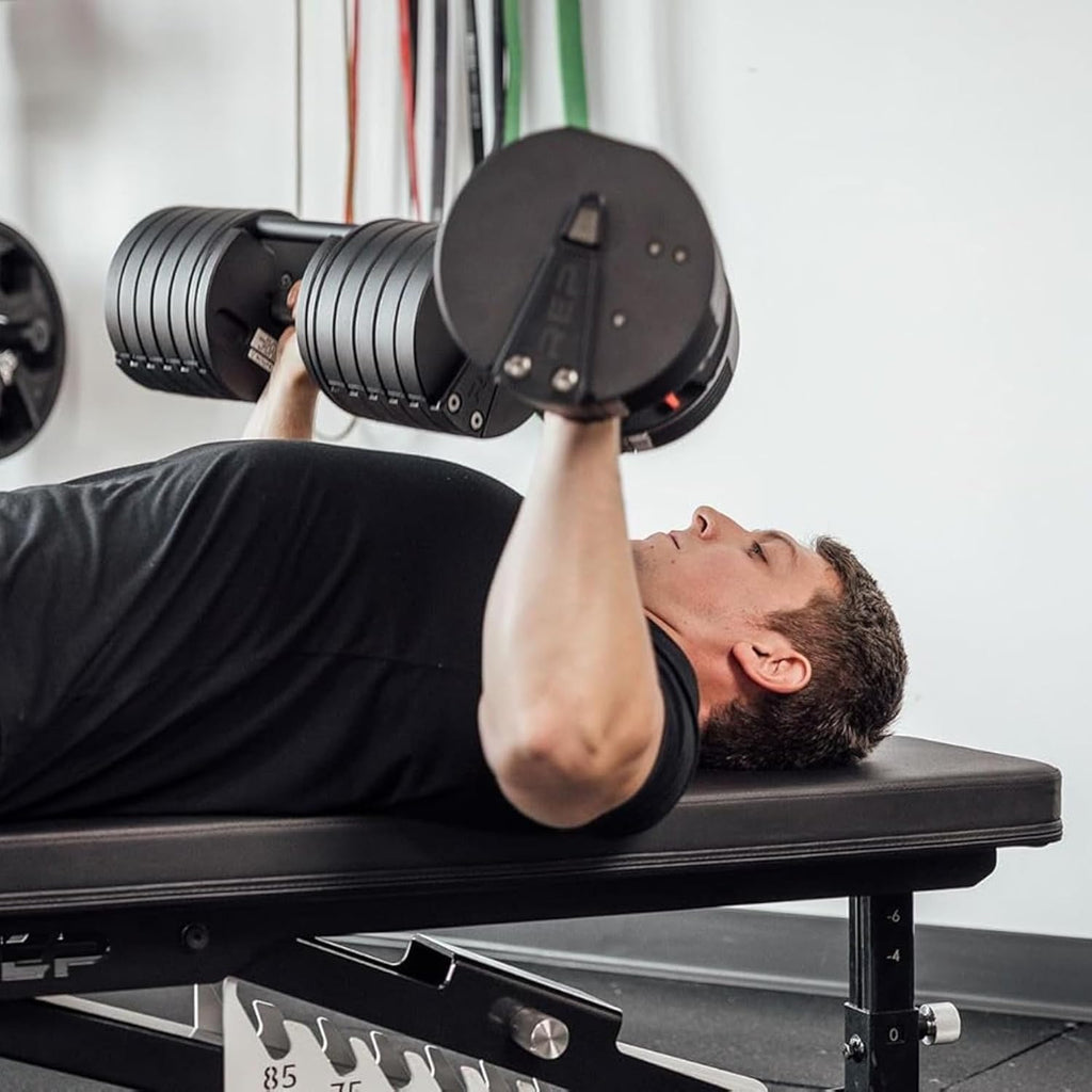 Rep Fitness Quickdraw Adjustable Dumbbells, Multiple weight ranges available including: 5-30, 5-40,5-50 and 5-60 lbs