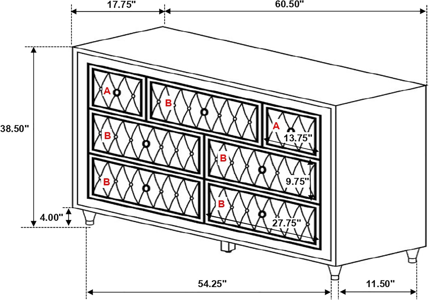Coaster Home Furnishings Antonella Modern Classic 4-Piece Bedroom Set Velvet Upholstered California King Size Panel Bed Frame 79-inch Headboard Ivory and Camel 223521KW-S4
