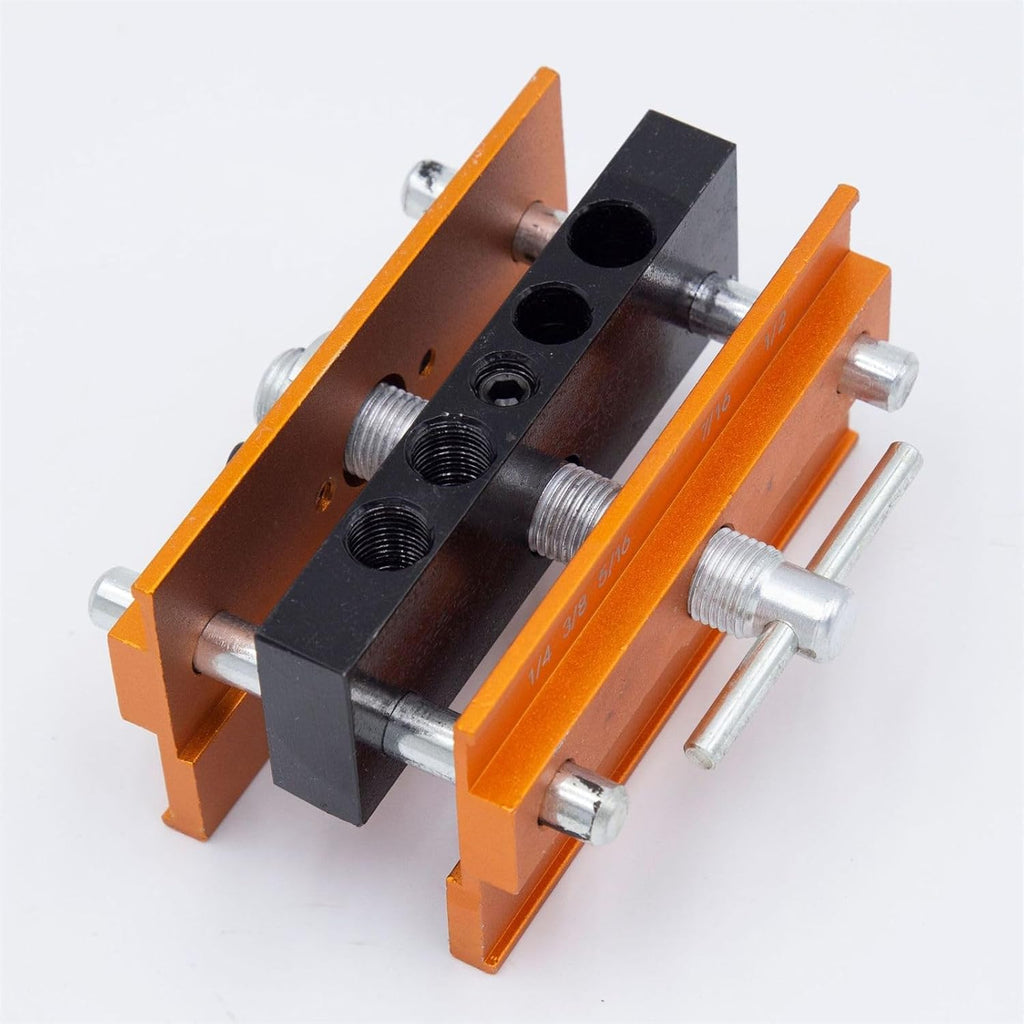 Centering Doweling Jig Kits Drill Jig for Straight Holes Biscuit Joiner Set with 6 Drill Guide Bushings Adjustable