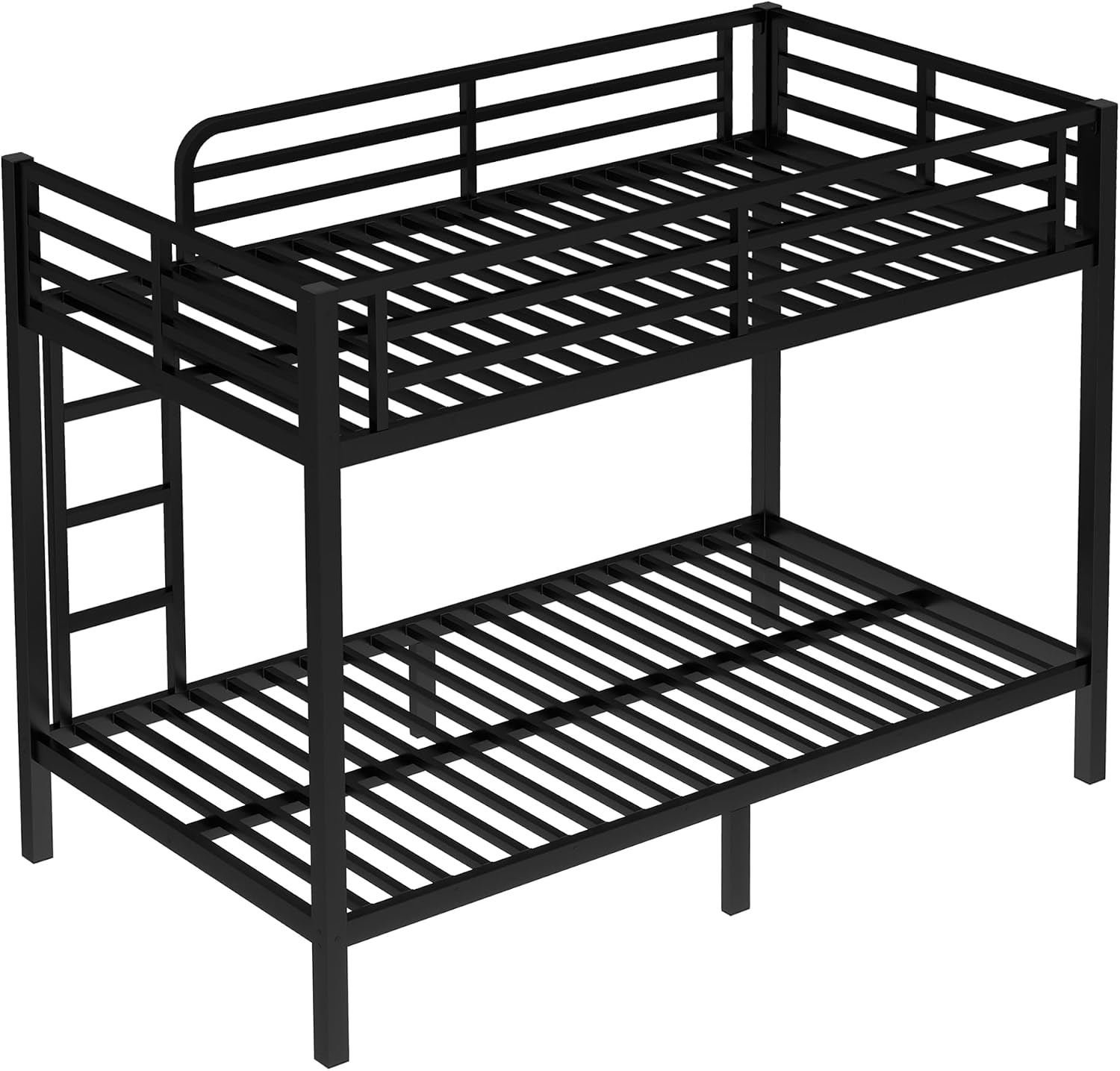 Bellemave Twin XL Over Twin XL Bunk Beds, Heavy Duty Metal Bunk Bed Frame for Kids, Adults, Black