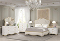 First of a Kind Athena Luxury 4-Piece King Bedroom Set in Ivory with Light Gold Finish – Traditional European Classical Bedroom Furniture Collection by Cosmos Furniture