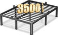 VIPSHOW 14 Inch King Heavy Duty 3500 lbs Bed Frame with Round-Corner Legs & Anti-Squeak Design – Quick Assembly Metal Platform, No Box Spring Needed